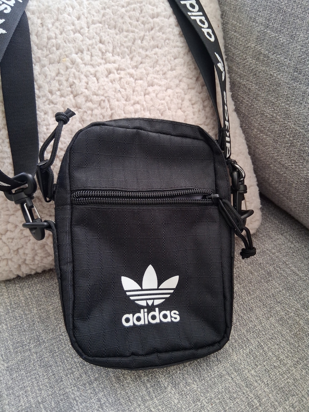 adidas Black Trefoil Mini Crossbody Pouch